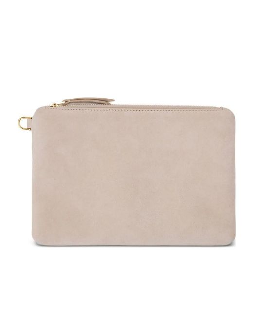 Lanvin Brown Leather Clasp-Closure Tote Bag