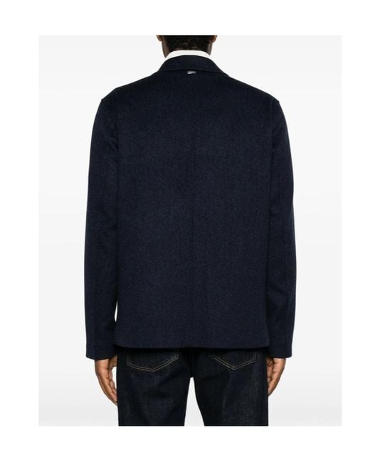 Herno Blue Long-Sleeve Jacket for men