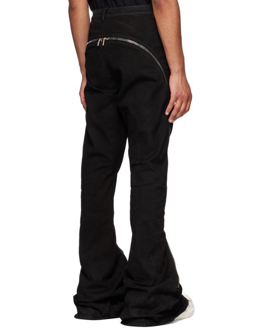 Rick Owens Black Zip-Detail Slim-Fit Jeans for men