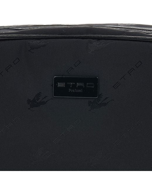 Etro Black Zipper Clutch