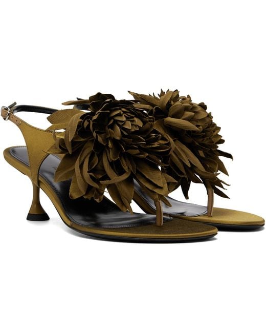 Proenza Schouler White Tee Thong Floral High-Heeled Sandals