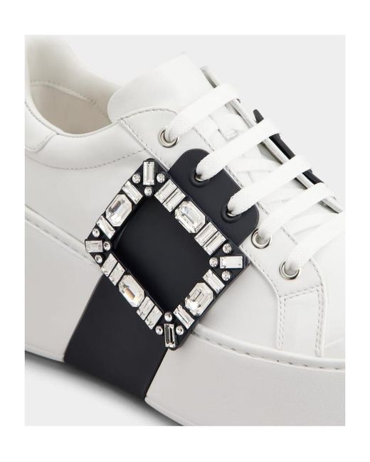Roger Vivier White Viv' Skate Sneakers