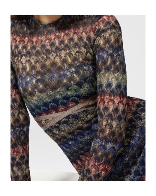 Missoni Gray Cut-Out Detail Midi Dress