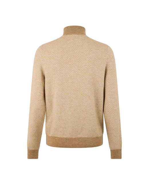 Boss Natural Solid Color Minimalist Knit Sweater for men