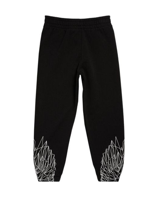 Marcelo Burlon Black Pattern Sweatpants