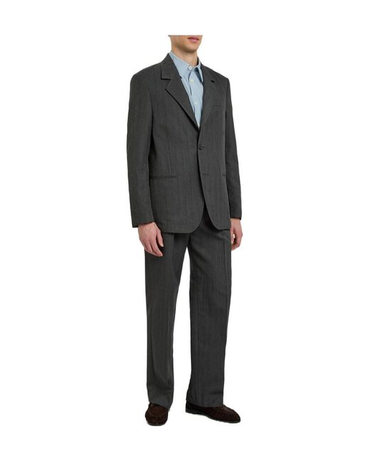 Our Legacy Gray Unconstructed Ceremony Pinstriped Woven Blazer for men