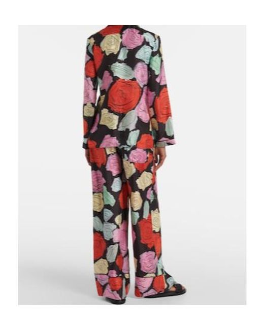 Marni Red Floral Silk Shirt