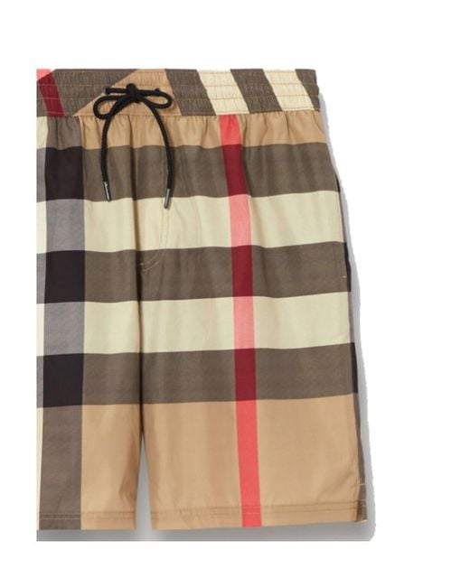 Burberry Multicolor Checked Drawcord Swim Shorts for men