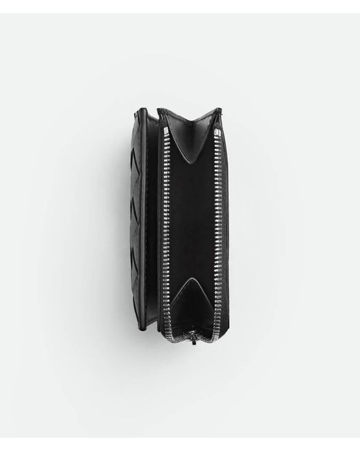 Bottega Veneta Black Zipped Fold-Over Wallet for men