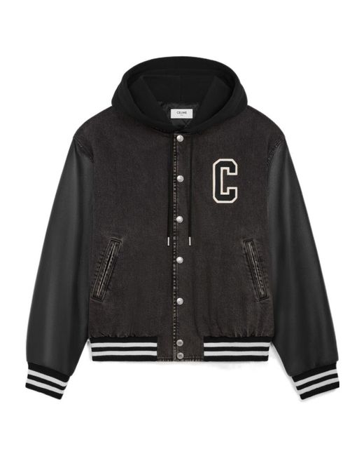 Céline Black Loose Teddy Jacket for men
