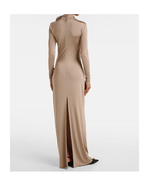 Magda Butrym Natural Floral-Applique Gown