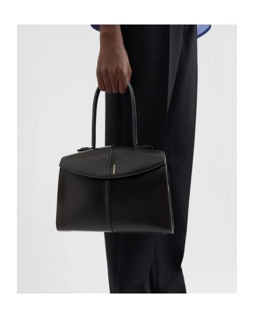 Jil Sander Black Linea Medium Handbag