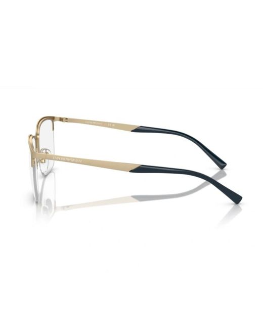 Emporio Armani Natural Rectangle-Frame Glasses for men