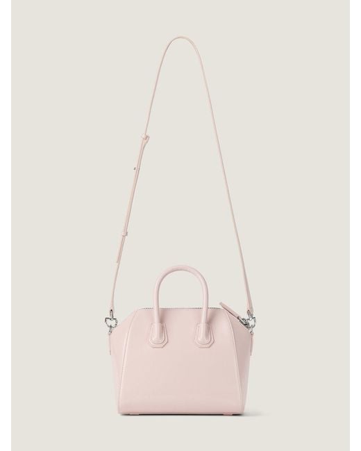 Givenchy Pink Mini Antigona Leather Tote Bag