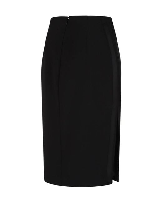 Elisabetta Franchi Black High-Waist Pencil Skirt