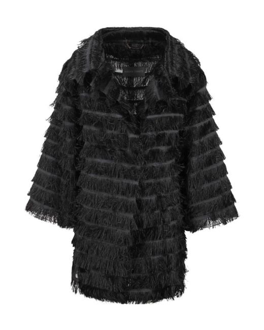 Alberta Ferretti Black Long-Sleeved Casual Jacket