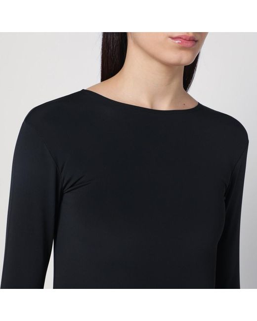 Entire studios Black Long-Sleeve Mini Dress