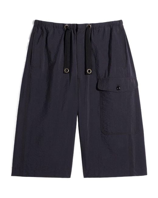 Lemaire Blue Cargo Easy Shorts for men