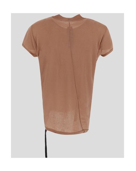 Rick Owens Brown Short-Sleeved Crewneck T-Shirt