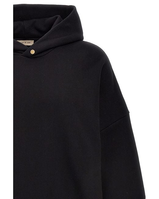 Fear Of God Blue Eternal Buttoned Crewneck Hoodie for men