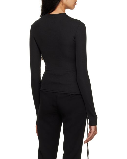 Christopher Esber Black Twisted-Effect Cut-Out Top