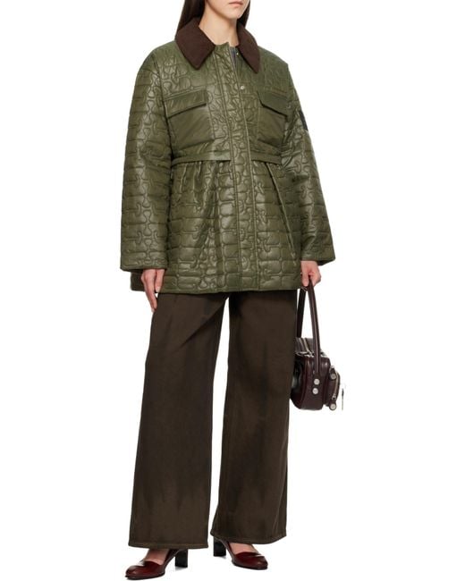 Ganni Brown Overdyed Heavy Denim Baggy Jeans