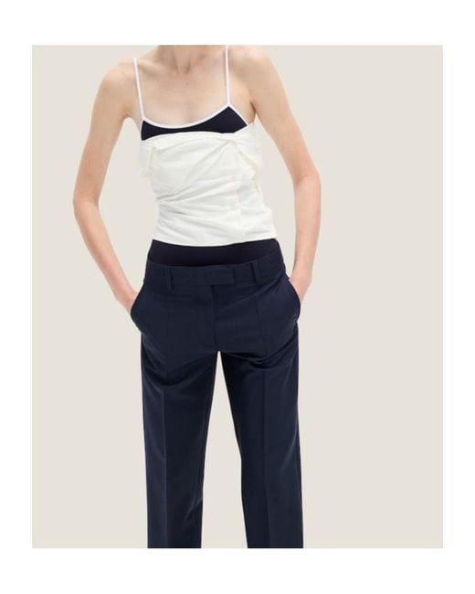 Miu Miu White Strapless Poplin Top