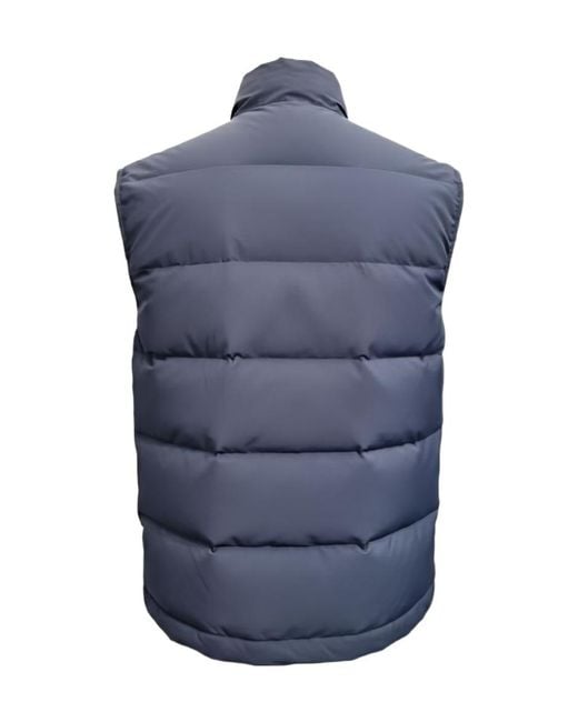 Eleventy Blue Stand-Collar Vest for men