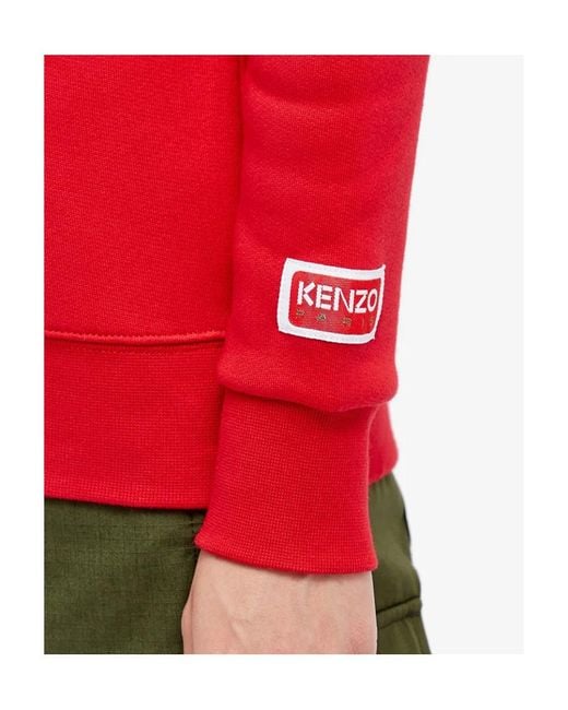KENZO Red Floral Yoke Sweatshirt