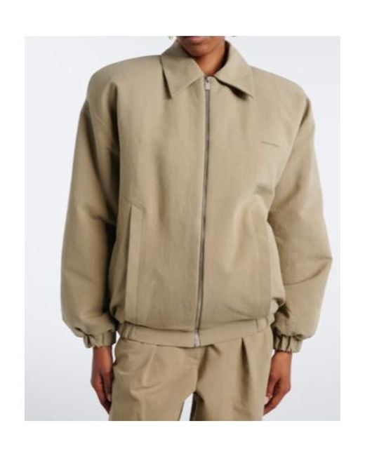 Magda Butrym Natural Cotton Twill Blouson Jacket