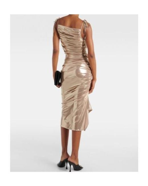 Maticevski Natural Neroli Ruched Midi Skirt