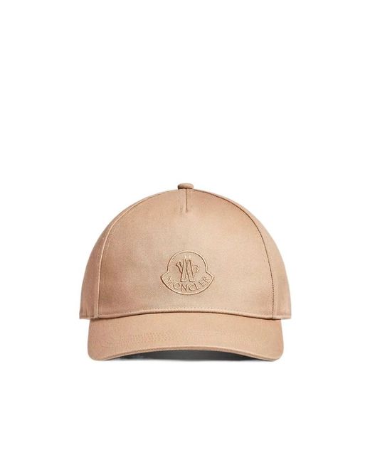 Moncler Natural Logo Embroidered Baseball Cap