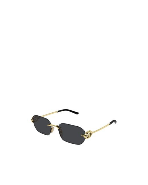Gucci White Rectangle Sunglasses