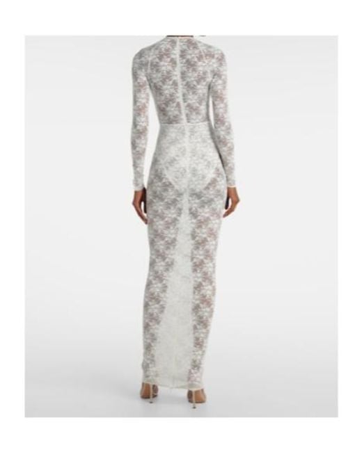 Alex Perry White Bridal Sheer Lace Gown
