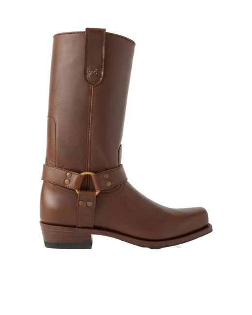 Polo Ralph Lauren Brown Leather Biker Boots