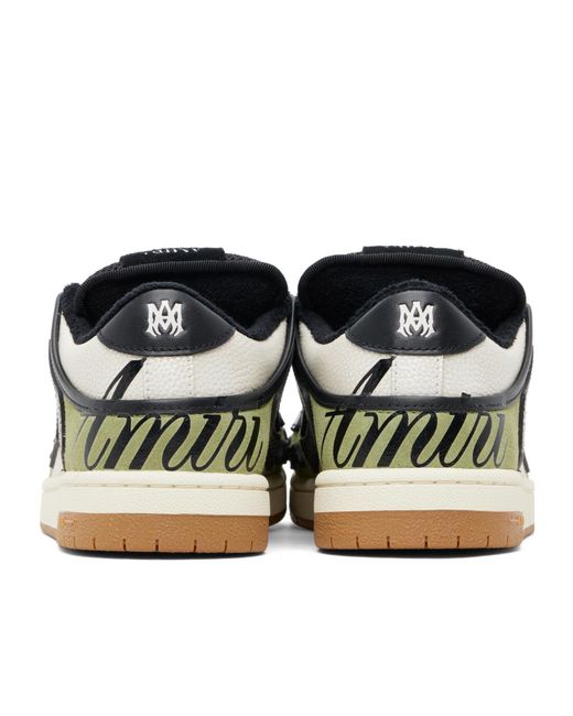 Amiri Green Lace-Up Low-Top Sneakers for men