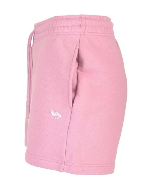 Maison Kitsuné Pink Maison Kitsuné Baby Fox Drawstring Shorts