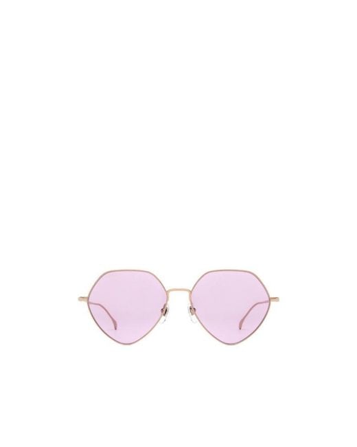 Gucci Pink Eyewear Oval Frame Sunglasses