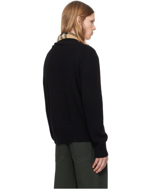 Burberry Black Ekd Cashmere Jumper for men