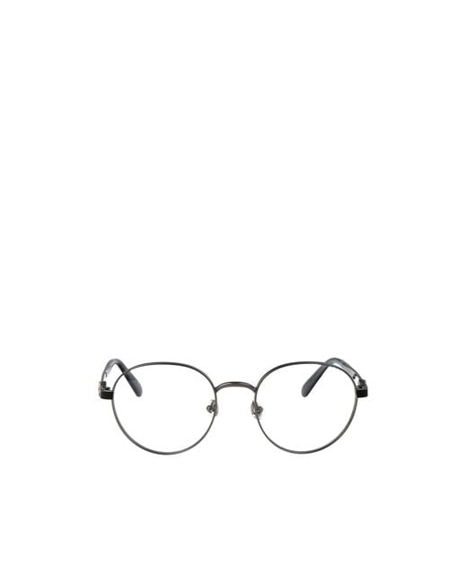 Moncler White Eyewear Round Frame Glasses for men