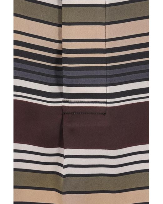 Sacai Multicolor Striped Contrast-Collar Top