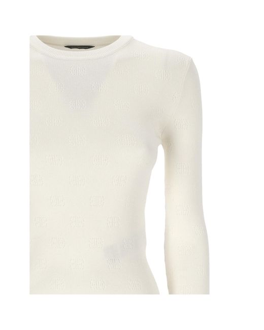 Balenciaga White Long-Sleeve Sweater