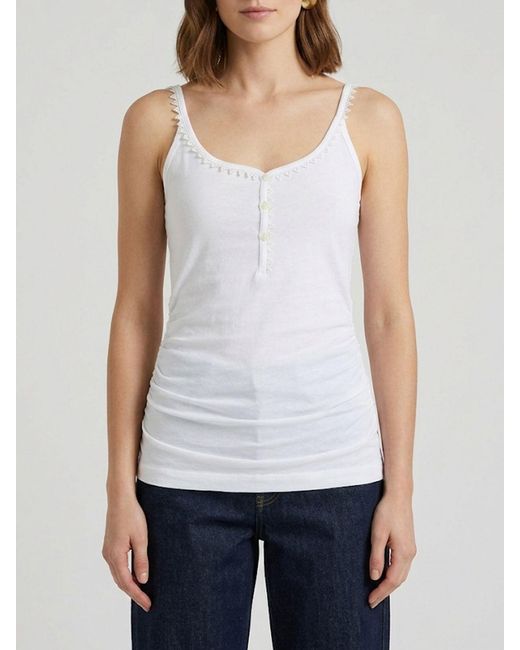 Jacquemus White Le Debardeur Clavela Sleeveless Tank Top