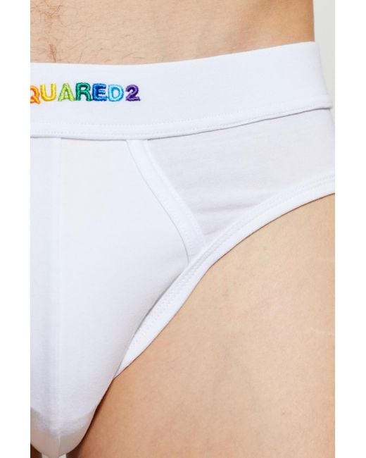 DSquared² White Logo Underwear for men