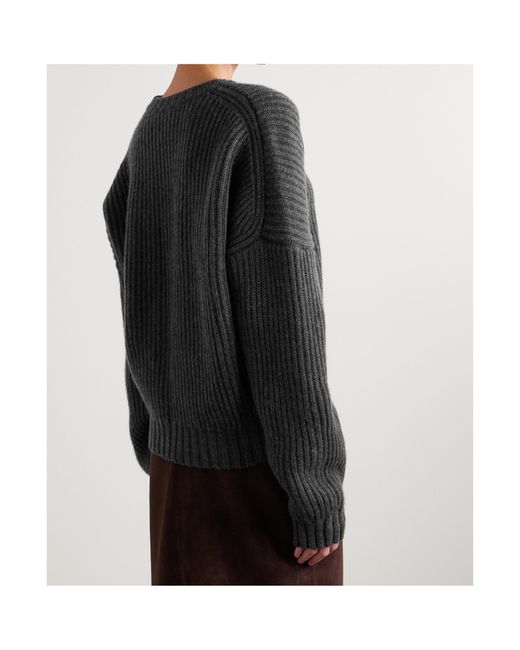 Khaite Black Manuela Crewneck Jumper