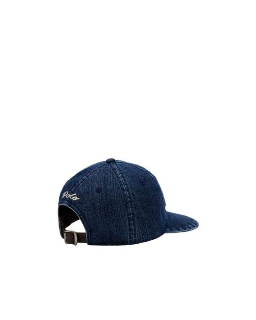 Polo Ralph Lauren Blue Script Logo Baseball Hat for men