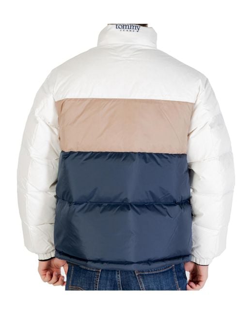 Tommy Hilfiger Blue Color-Blocked Down Jacket for men