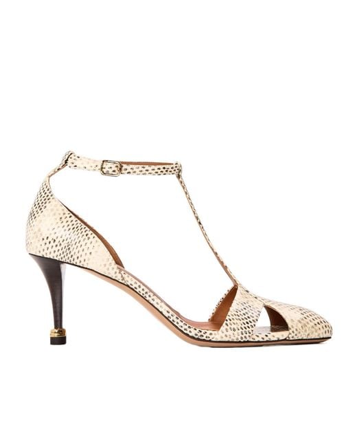 Chloé Metallic Logo Pumps