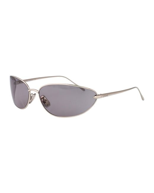 Loewe White Oval Frame Sunglasses