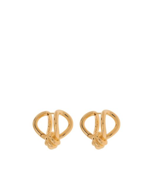 Bottega Veneta Metallic Knot Earrings